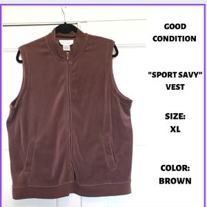 🌈GOOD/SPORTS SAVY~XL~BROWN VEST